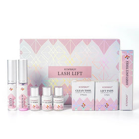 IKA-006 ICONSIGN Wimpern Lifting De Sodium Bromate Free Pink Lash Lift Kit Fast Lash Lift Perm Kit With Nutrition Oil and Tools