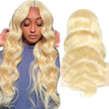 Hot Sale 613# Blonde 13*4 Inch Front Lace Base Transparent Lace Body Wave Long Remy Hair Chinese Human Hair Wig for Women