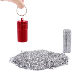 99% Pure Mg Metal Rod Waterproof Survival Capsule Fire Starter Kit with Tinder Shavings for Outdoor Adventure