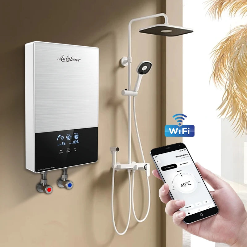 2024 Building Project Use WIFI Control Heater Water Electric Hot Shower Geyser Bath Electric Instant Water Heaters