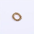 High End 18K Plain Gold Individuality Chain Rings Stainless Steel Trendy Simple Gold Plated Jewelry