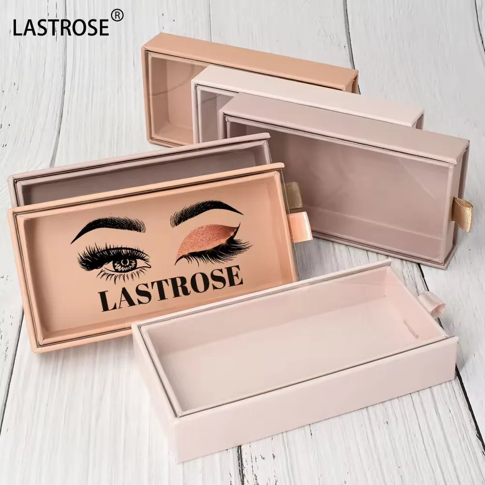 Low MOQ Factory Price Nude Color Lash Box Eyelash Wholesale Private Label Eyelash Package Box