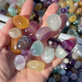 Wholesale Bulk Natural Quartz Tumble Spiritual Healing Crystals Rainbow Fluorite Tumble Stones for Decoration