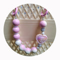 Handmade Acrylic Beaded Key Ring Strap Lanyard DIY Keychain Pendant for Cell Phone Bags