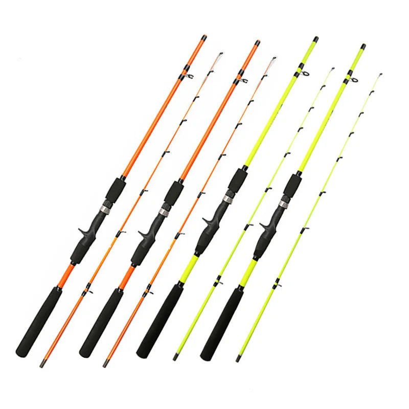 YOUME 1.6m 1.8m 2.1m 2.4m 2.7m Glass Fiber Casting Spinning Fishing Rods 2 Sections Lure Rods Fishing Pole