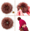 DIY Plush Fur Pompons 13cm Faux Fur Snap on Pom Poms