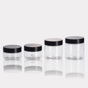 50ml 100ml 120ml 150ml 200ml 250ml 4oz 8oz Clear Plastic PET Container Food Jar with Custom Plastic Lid Metal Lid