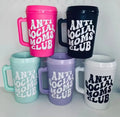 New Style Heat Press Transfer Double Wall PP Plastic Mugs with Handle 22oz 34oz Water Cups Stein Cup with Handle Plastic