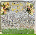 YOPIN-1160 Silver Shimmer Wall Panels Backdrop Wedding 4D Black Panel Shimmer Wall