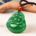 Wholesale Natural Stone Buddha Pendants Necklace Gemstone Buddha Jade Pendant Necklace Jewelry Women Men
