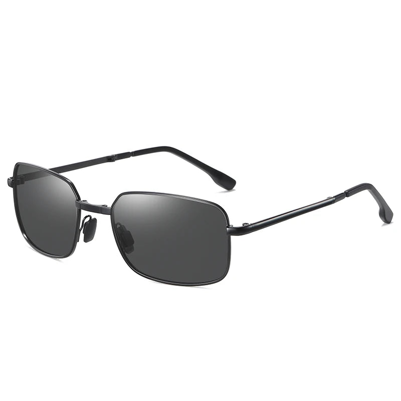 Fashion Men's Square Classic Polarized Metal Frame TAC Lens Shades Folding Sunglasses UV400 Anti-Glare Glasses A1615