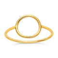 Real 14K Gold Filled 10mm Open Circle Ring Boho Minimalist Knuckle Finger Ring Accessories for Women DIY Jewelry