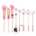8Pcs Professional Foundation Brush Metal Handle Makeup Tools Sakura Luxury Pink Makeup Brush Set for Girl