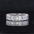 Starsgem Custom 14K Gold Jewelry 3*4mm baguette Emerald Cut Moissanite Eternity Band