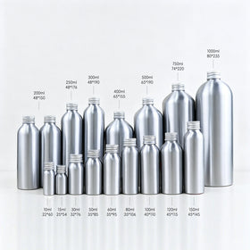 Eco- Friendly Customized Recycling60ml100ml200ml 250ml300ml 350ml 500ml 1000ml Custom Aluminium Bottle with Metal Screw Lid