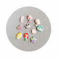 New Cartoon Resin Seahorse Shell Princess Crown Style Flat Back Cabochon Jewelry Scrapbook Craft DIY Ornaments Accessories