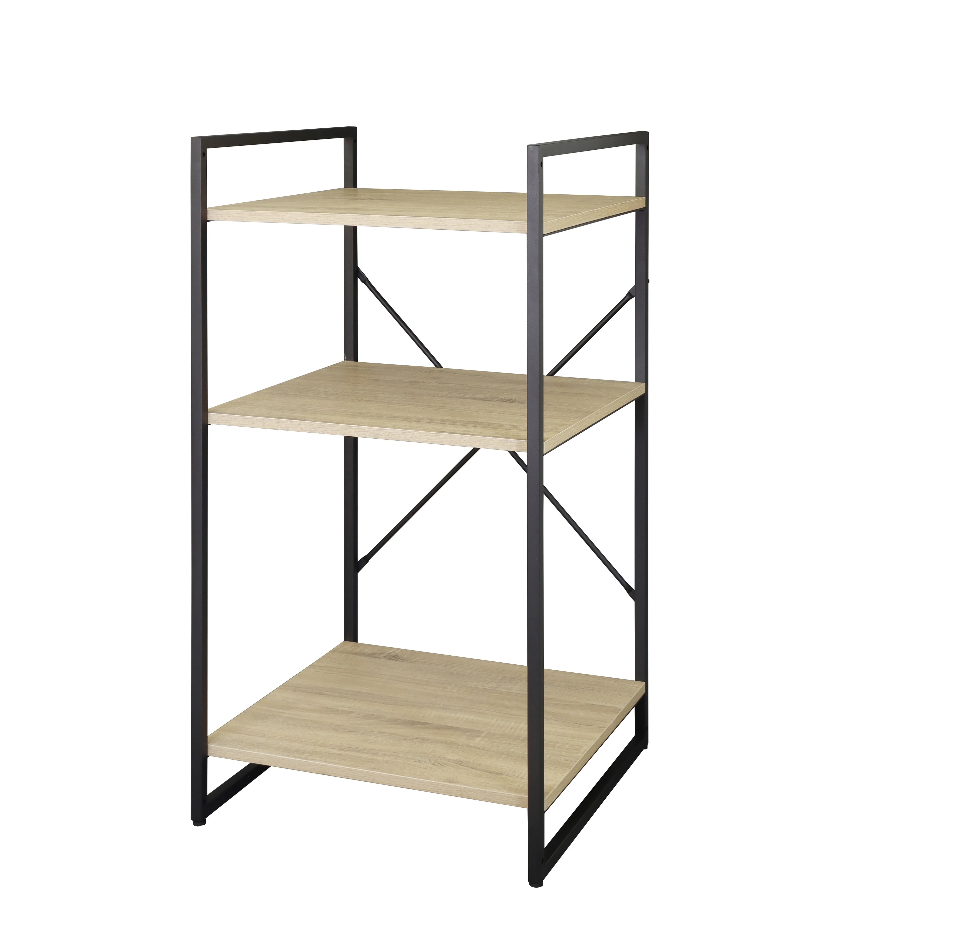 Better Home Modern and Simple Bedroom Wardrobe Hangers Oak 3 Layers Metal Shelf  for the Bedroom