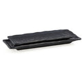 Japanese Restaurant Dinnerware 13 Inch Unbreakable Rectangle Black Melamine Sushi Plate