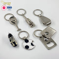 Hot  Sale  Football Sport Fans Customized Tourist Souvenirs Mini Boot Soccer Ball Bottle Opener Metal Keychain