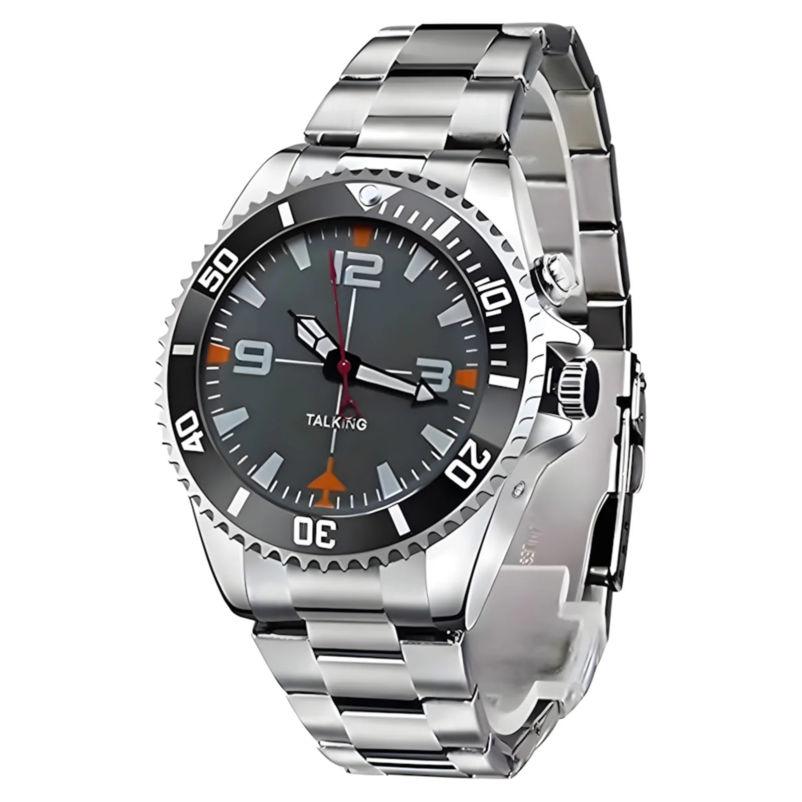 Maujoy Quartz Multi-Language Speaking Watch Talking With Time and Alarm for Visually Impaired and Blind People and Elderly