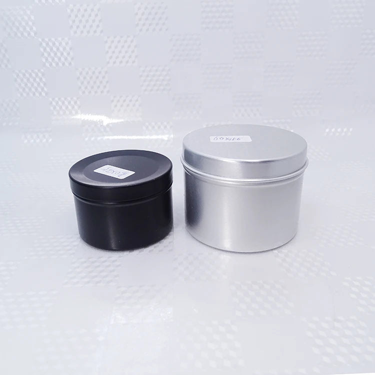 Small Round Aluminum Jars with Screw Lid Metal Cans for Candle Spices Tea Salves Cosmetics Slime Storage or Display