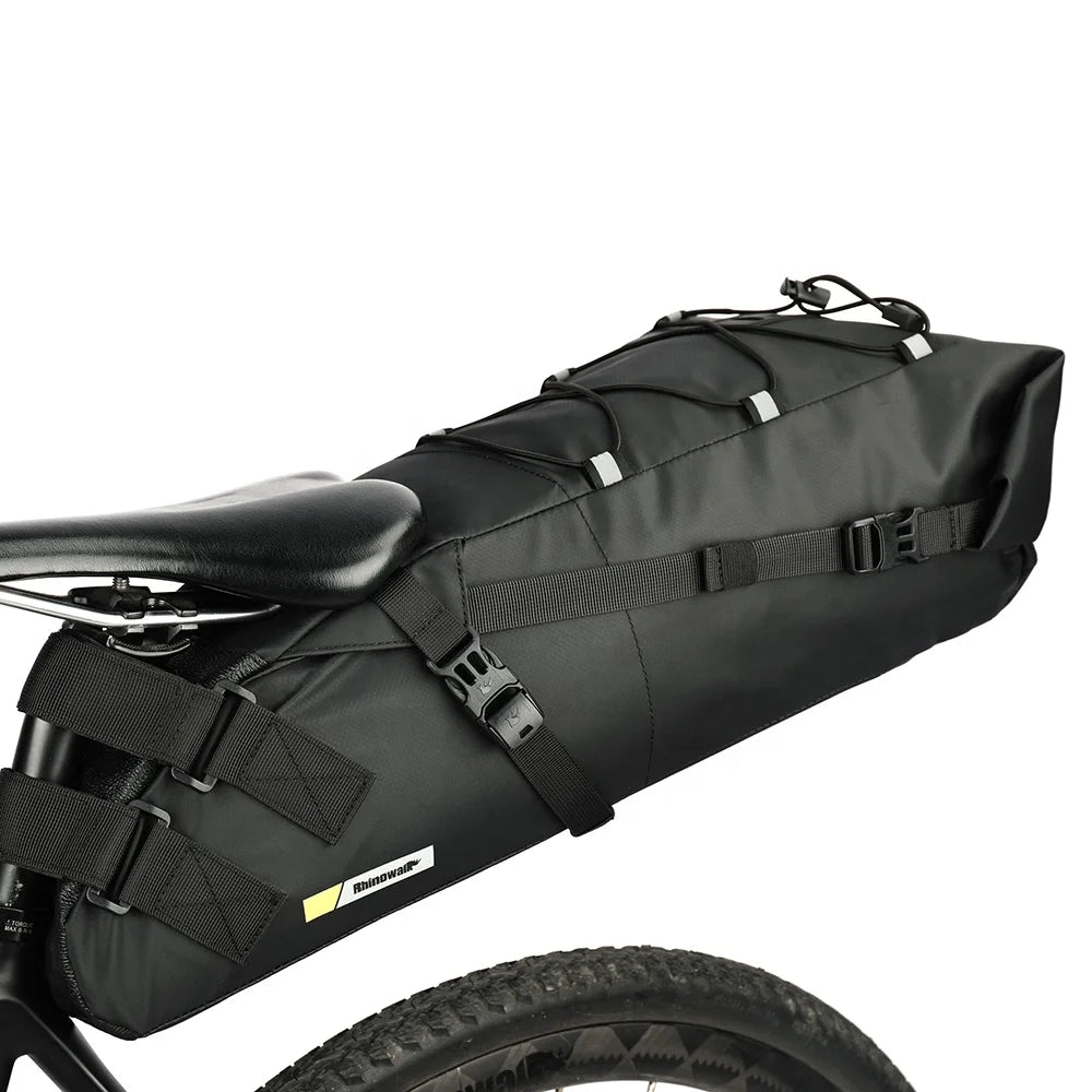 Rhinowalk 13L Bicycle Saddle Packing Waterproof Travel Saddle Bag Cycling Bicycle Bikepacking for Mountain Road Bike
