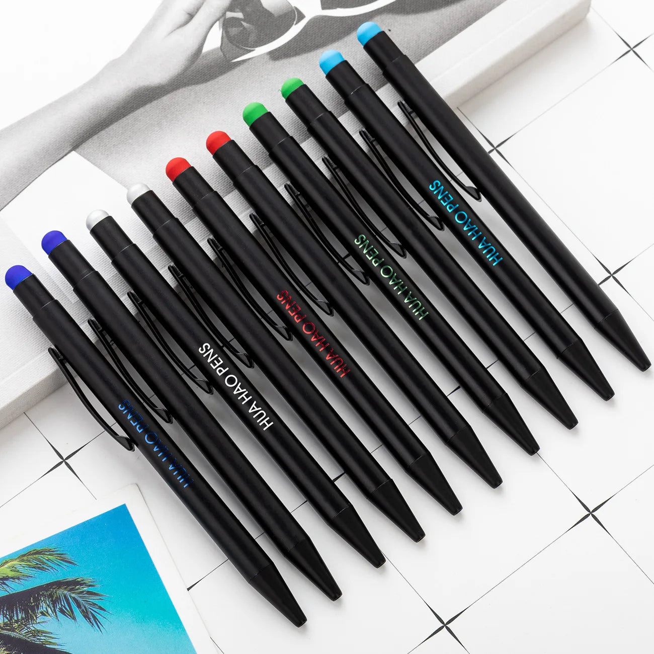 2025 Advertising Rainbow Colorful  Touch Screen Pen With logo Printing