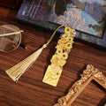 Famous Paintings Series Hard Enamel UV Printed Metal Bookmarks Flower Design College Student Reading Paging Marks Cultural