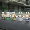 8ml Square Colored Glass Car Air Freshener Perfume Bottle Cheap Fragrance Car Diffuser with Screen Printing Packaging MOQ 100pcs