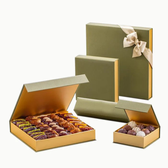 Custom Luxury Paper Packaging Box Eid Al-Fitr Mubarak Gift Box Chocolate Packaging Box  for 4 6 8 12 32Piece Chocolate Packaging