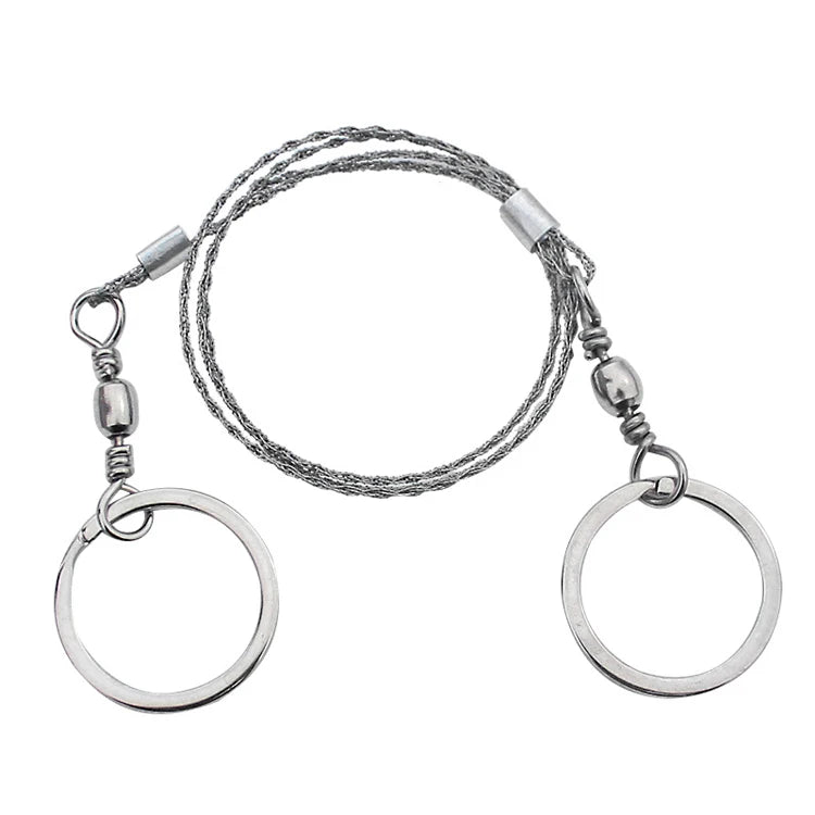 Outdoor Emergency Diamond Stainless Steel Rope Chain Survival Wire Saw Accessories for Wood