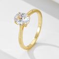 Classic Fashion Oval Cut Fine Ring 925 Sterling Silver Engagement Jewelry Cubic Zircon Promise Wedding Bands Rings for Women