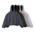 450gsm Acid Wash Hoodie Custom Washed 100% Cotton Blank Drop Shoulder Heavyweight French Terry Plain Pullover Cropped Hoodies