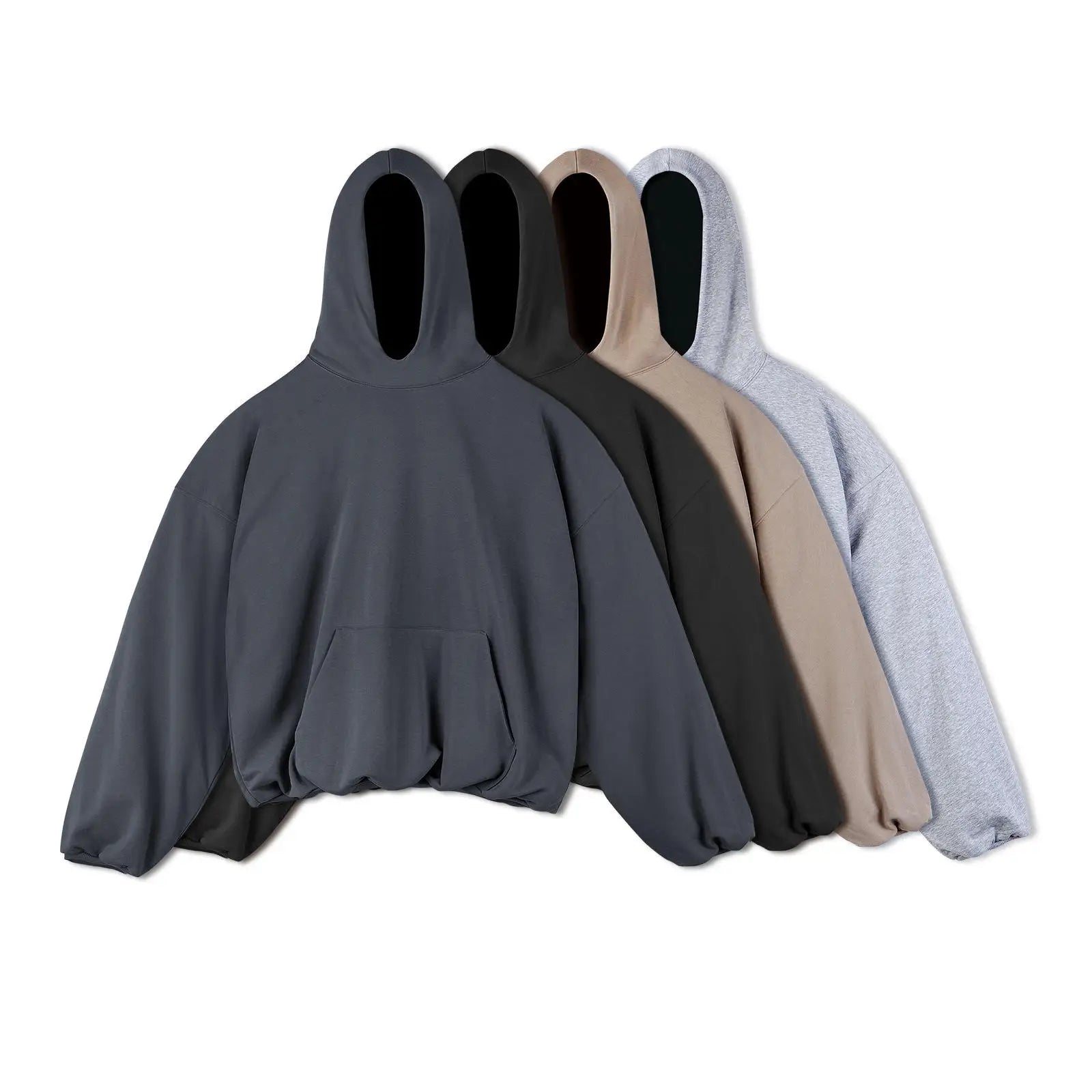 450gsm Acid Wash Hoodie Custom Washed 100% Cotton Blank Drop Shoulder Heavyweight French Terry Plain Pullover Cropped Hoodies