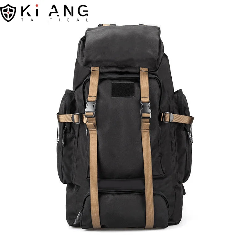 Custom Logo Fashion 60-80L Large Capacity Out Water Proof Hiking Camping Bag Durable Backpack With PE Board