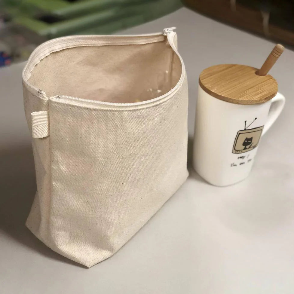 Canvas Toiletry Lined Travel Pouch