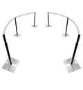Bending Drape Stand Curtain Stage Backdrop Wedding Adjustable Metal Pipe Simple Style Event Decor Arch Double Pipe Stand