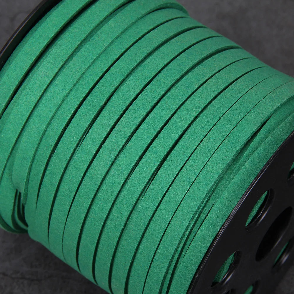 5mm Flat Suede Leather Cord 50 Yards/roll Soft Faux Suede for Necklaces Bracelets Jewelry Making Jewelry Findings & Components
