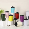 Custom Logo 12oz Reusable Double Wall Vacuum Insulated Thermos Cup Travel Mug Cups Stainless Steel Coffee Mugs With Lid for Gift
