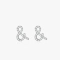 Ailmay 925 Sterling Silver Fashion Full Drill Clear CZ & Pattern Stud Earrings for Women Girls Party Jewelry New Style