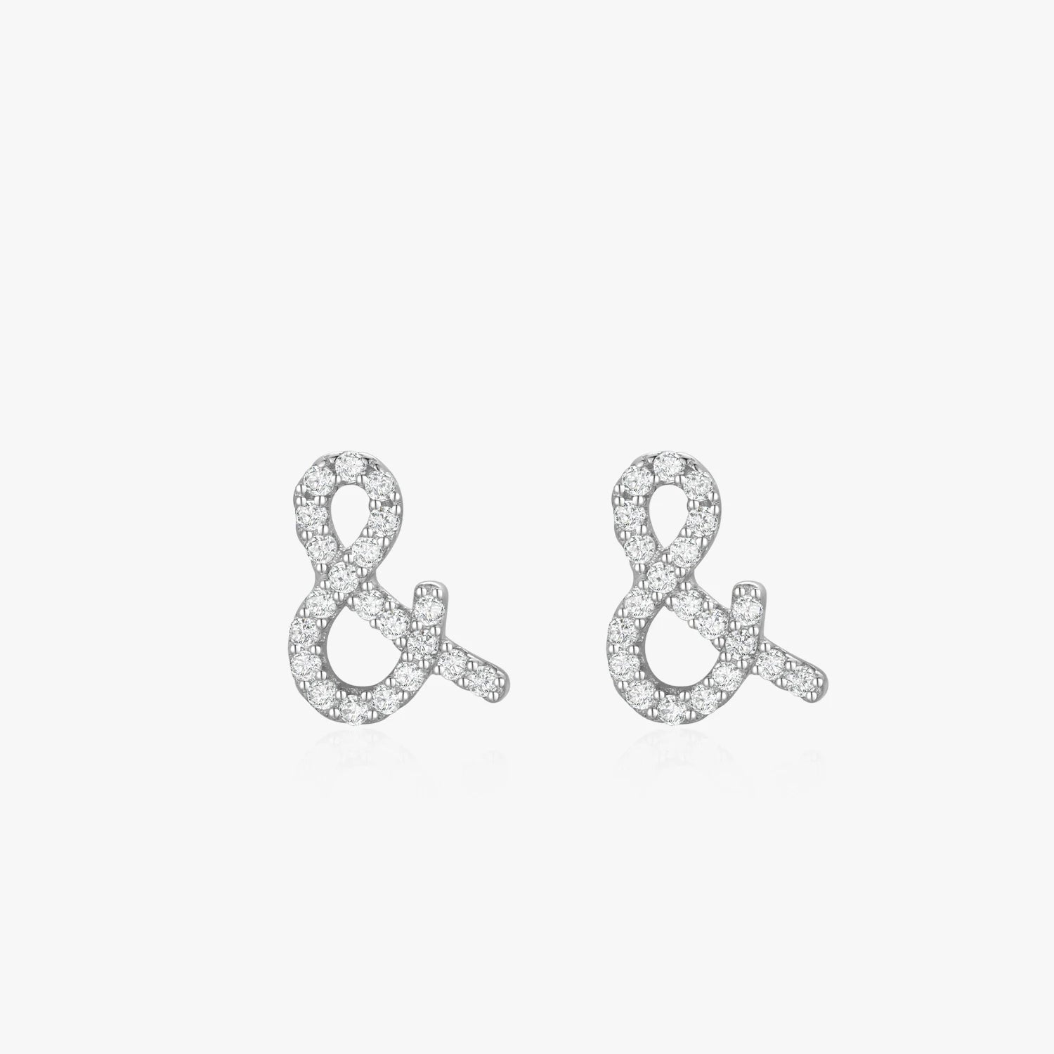 Ailmay 925 Sterling Silver Fashion Full Drill Clear CZ & Pattern Stud Earrings for Women Girls Party Jewelry New Style