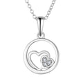 LULUFOCUS Fine Jewellery 2026 Fashion Women Jewelry Zircon Pendant 925 Sterling Silver Double Heart Necklace