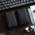 Wholesale Custom Embossed Handmade Vintage Genuine Leather RFID Wallets Aluminum Metal Wallet