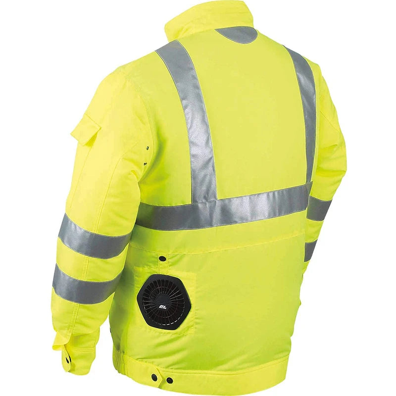 Custom Jacket Manufacturers USB Fan Cooling Hi Vis Reflective Softshell Air Condition Jacket High-visibility Safety Clothing