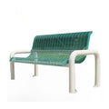 Outdoor Furniture All Weather Steel Mesh Bench Seat Outside Park Metal Bench Chair Out Door Garden Bench Seating with Back