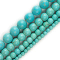 Wholesale Crystal Syn.Turquoise Beads Stone Gemstone Round Loose Energy Healing Beads for Jewelry DIY Making