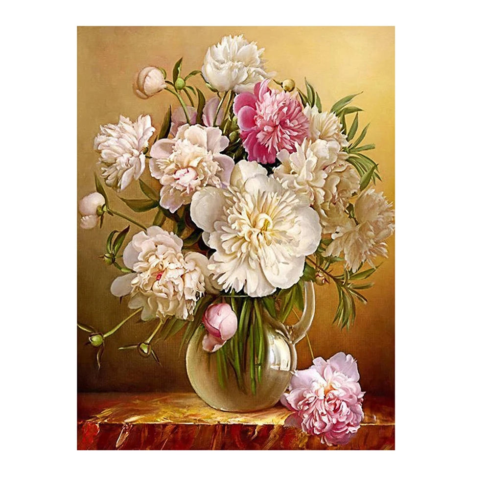 30*40cm Peony Icon Modern Home Decoration Full Square/Round Diamond Embroidery Flowers 5D Diamond Painting  for Wedding Gifts