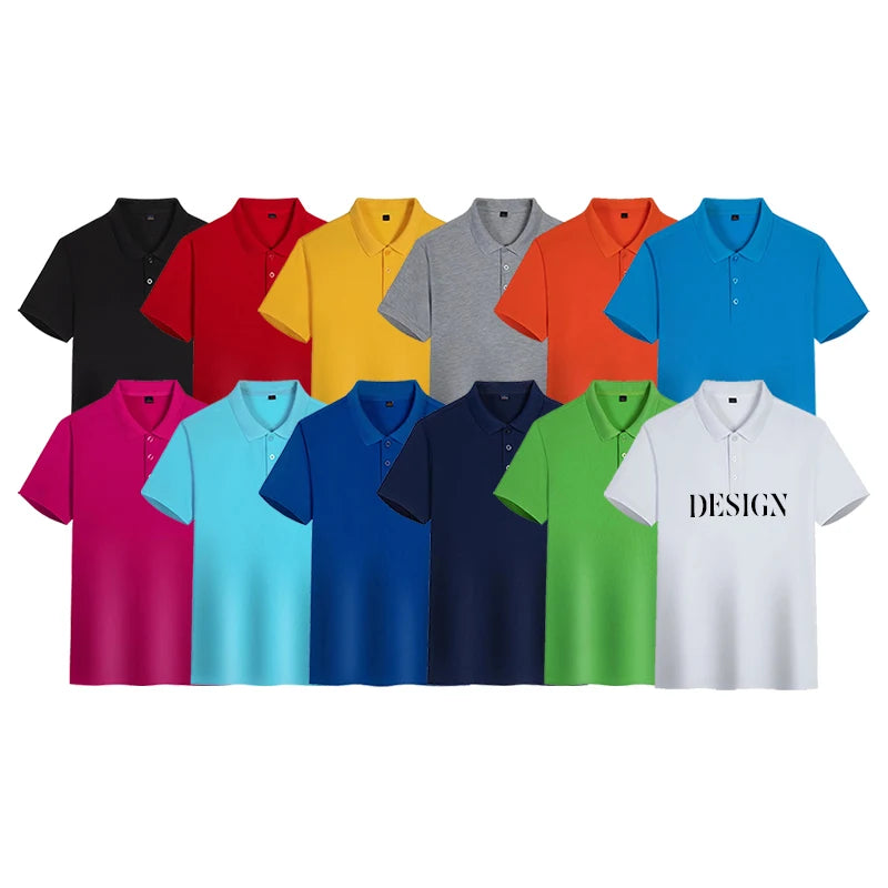 Cheap Men's Polo 35% Cotton 65% Polyester Soft Comfortable Lightweight Polo Shirt Custom logo Print on Demand