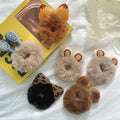 2020 Kids Girls Hairbands Soft Faux Fur Scrunchies with Animal Ear & Elastic Hair Ties Comfortable for Children