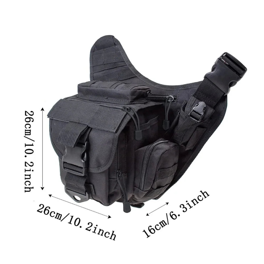 Tactical Shoulder Drawstring Pouch Quick Release Buckle Range Bags Motorcycle Bags Tactical Sling Bag